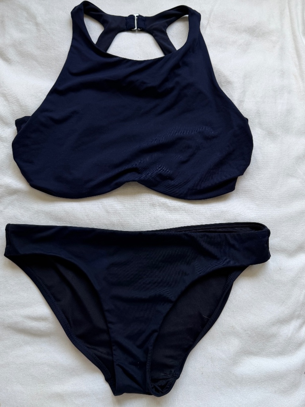 Athleta Blue Bikini Set Racerback Design S